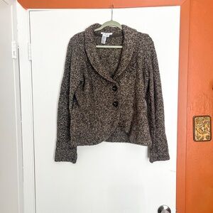 CAbi Brown Knit fisherman Women's Blazer Jacket